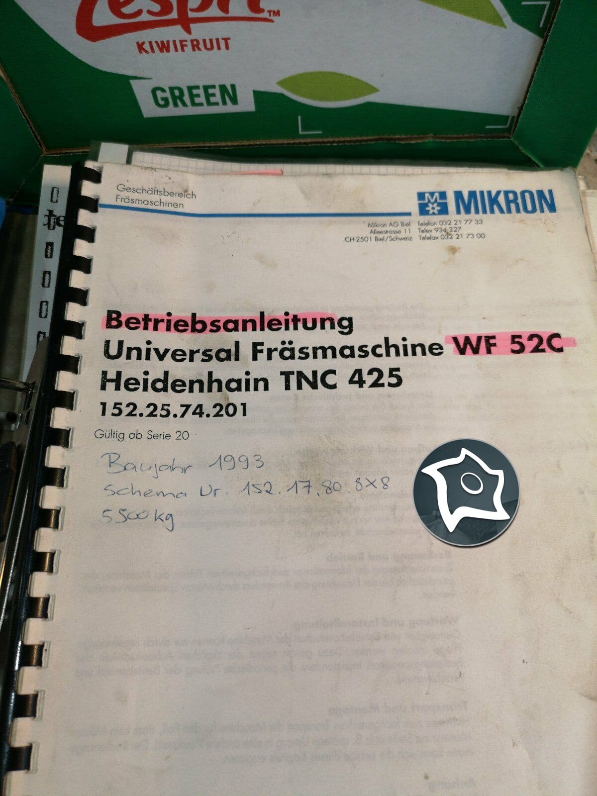 Универсально-фрезерный станок с ЧПУ Mikron WF 52 C-ID14945
