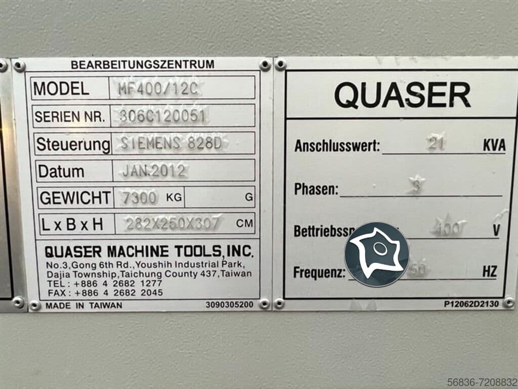 Вертикально-фрезерний верстат з ЧПУ Quaser MF 400 C-ID16650