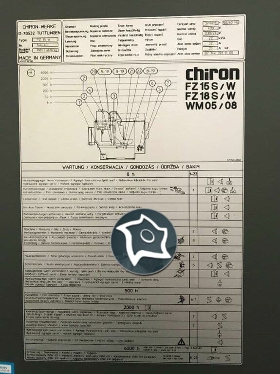 Вертикально-фрезерный станок с ЧПУ CHIRON FZ 15 W-ID15603