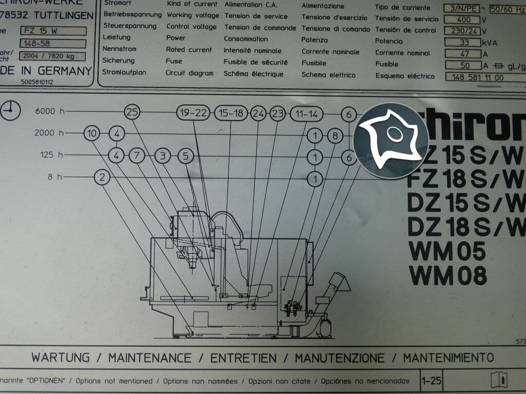 Вертикально-фрезерный станок с ЧПУ CHIRON FZ 15 W-ID15642