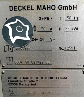 Вертикально-фрезерный станок с ЧПУ DECKEL MAHO DMC 103 V-ID15868