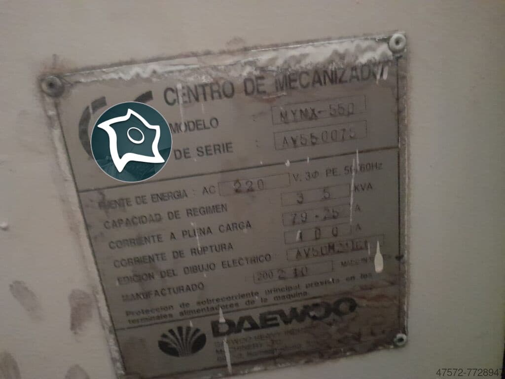 Вертикально-фрезерный станок с ЧПУ DOOSAN DAEWOO MYNX 550-ID16920