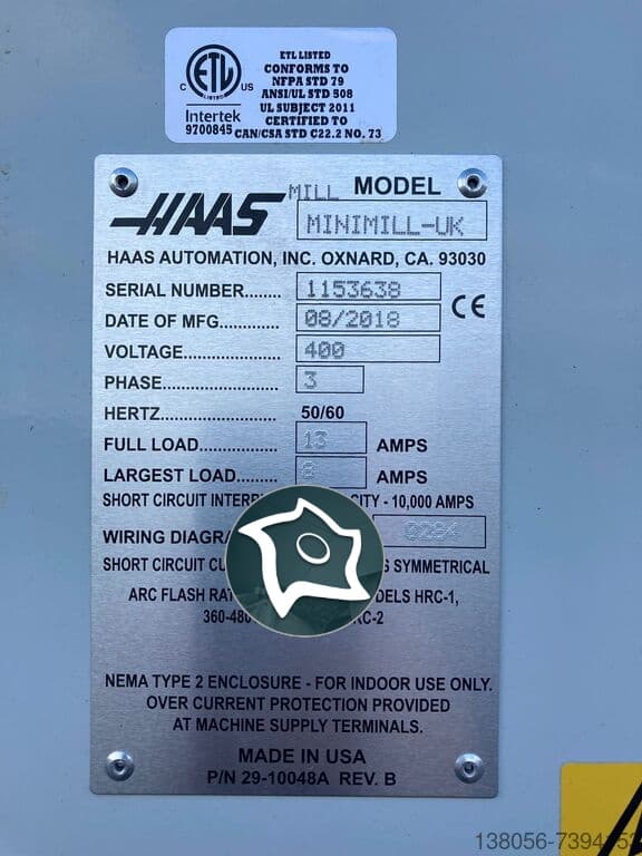 Вертикально-фрезерный станок с ЧПУ HAAS MiniMill-ID16720