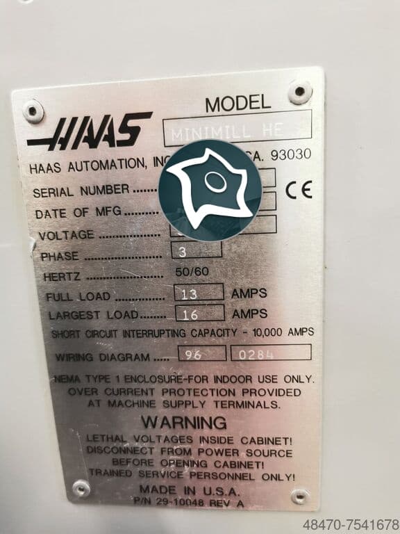 Вертикально-фрезерный станок с ЧПУ HAAS MiniMill-ID16846