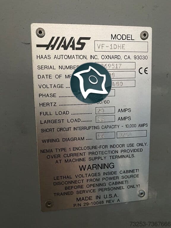 Вертикально-фрезерный станок с ЧПУ HAAS VF-1-ID16722