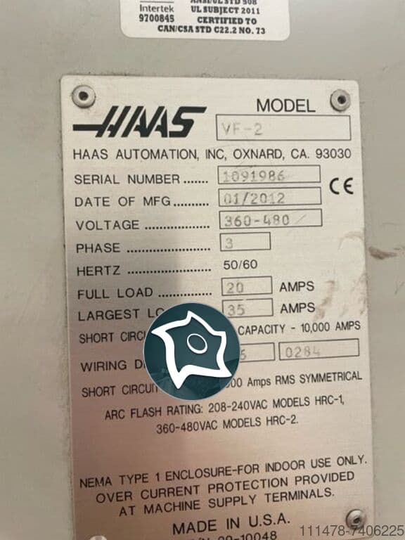 Вертикально-фрезерный станок с ЧПУ HAAS VF-2-ID16714