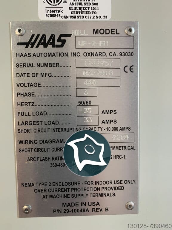 Вертикально-фрезерный станок с ЧПУ HAAS VF-2-ID16704