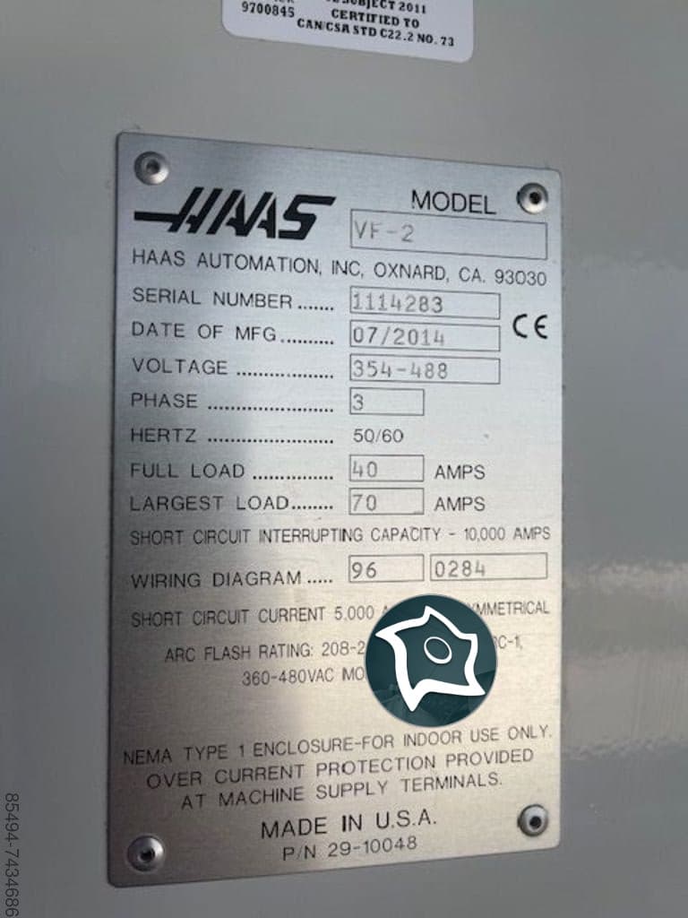 Вертикально-фрезерный станок с ЧПУ HAAS VF-2-ID16729