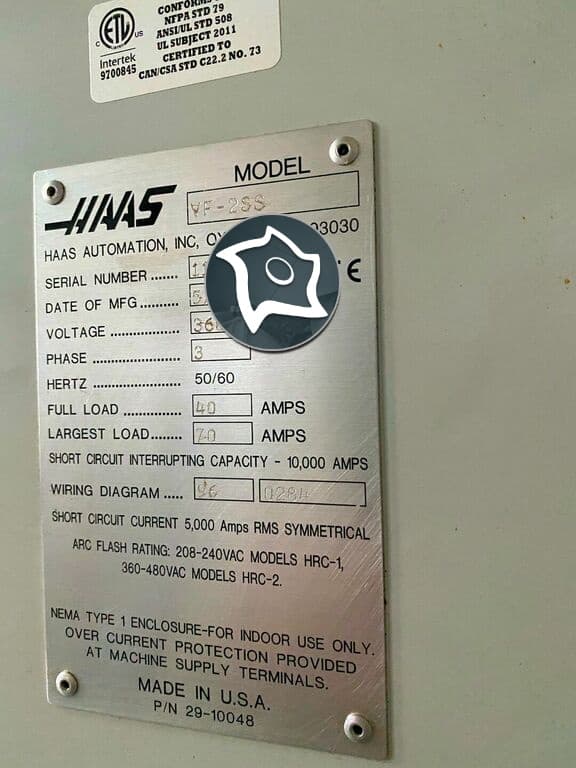 Вертикально-фрезерный станок с ЧПУ HAAS VF 2 SS-ID16214