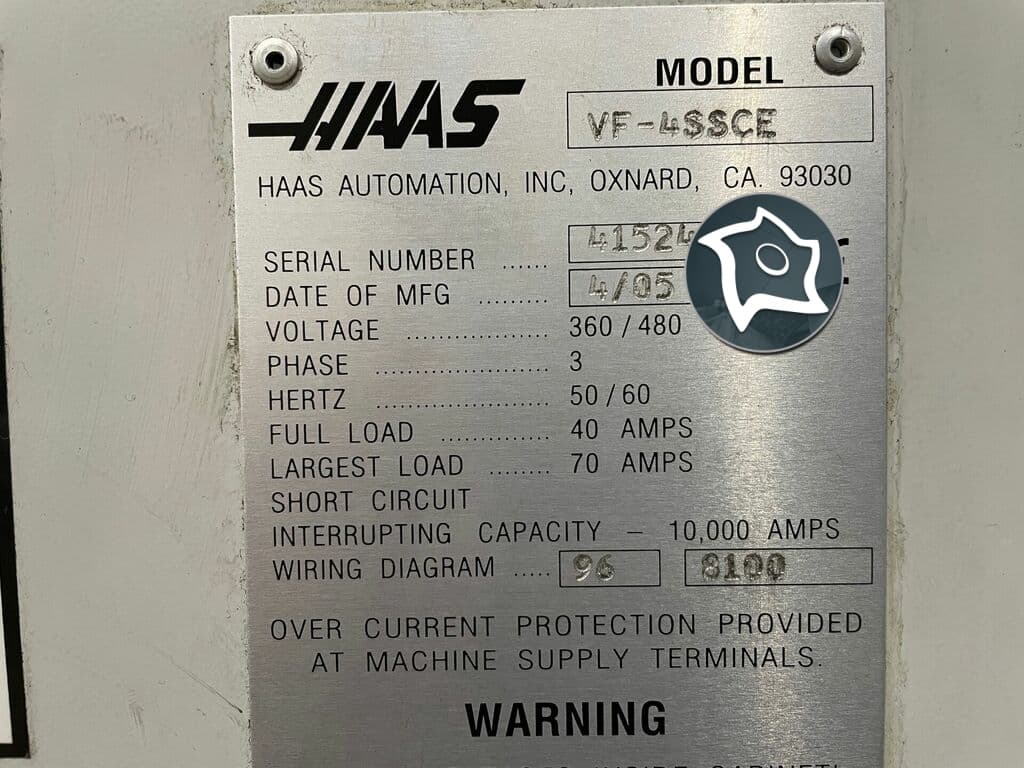 Вертикально-фрезерный станок с ЧПУ HAAS VF 4 SS-ID15437