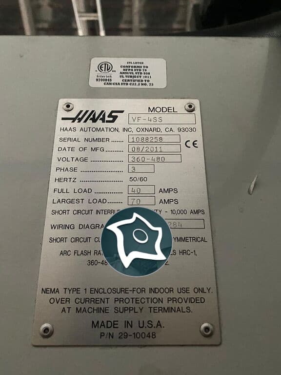 Вертикально-фрезерный станок с ЧПУ HAAS VF-4 SS-ID16673