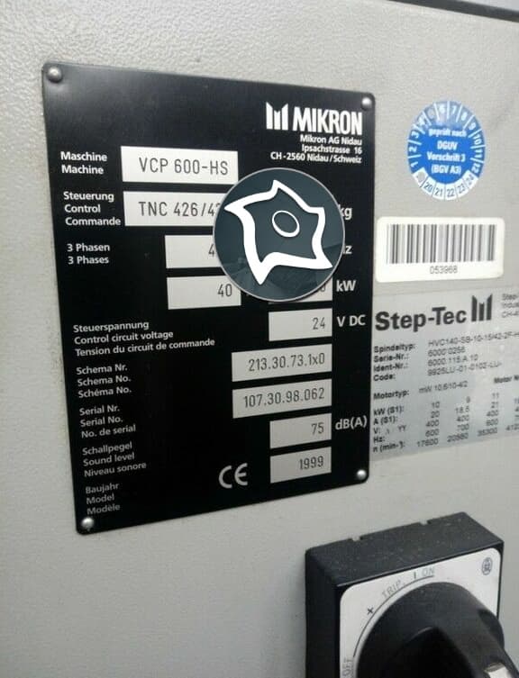 Вертикально-фрезерный станок с ЧПУ Mikron VCP 600 HS-ID15731