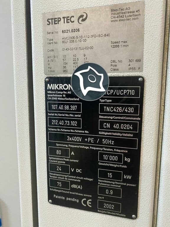 Вертикально-фрезерный станок с ЧПУ Mikron VCP 710-ID14837