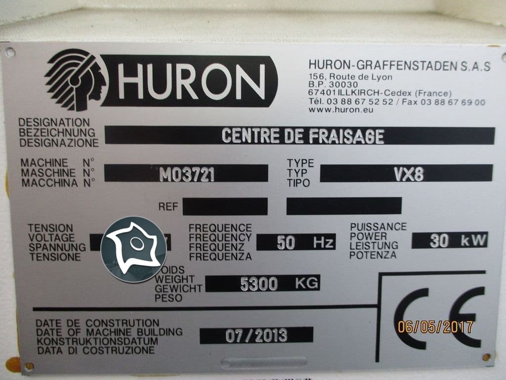 Вертикальный обрабатывающий центр Huron VX 8-ID12220