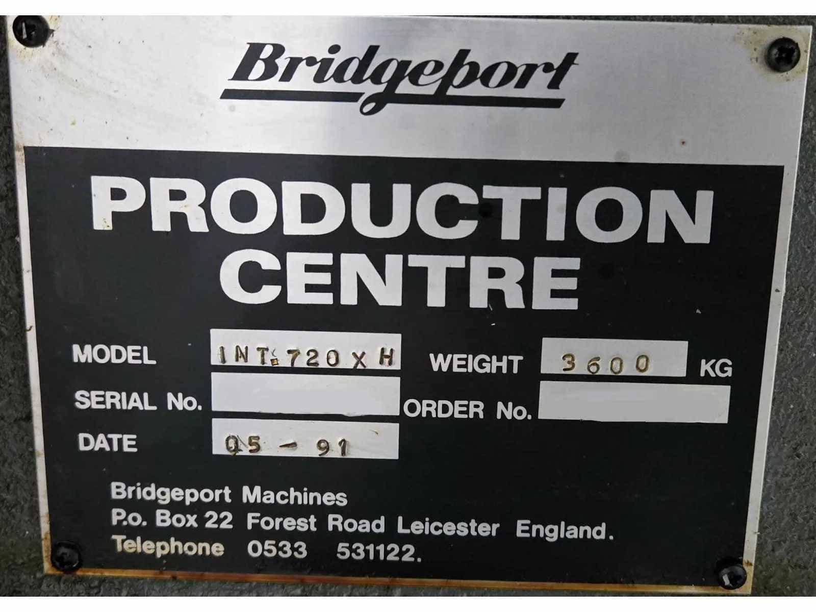 Вертикальный обрабатывающий центр с ЧПУ BRIDGEPORT INTERACT 720X H-ID17066