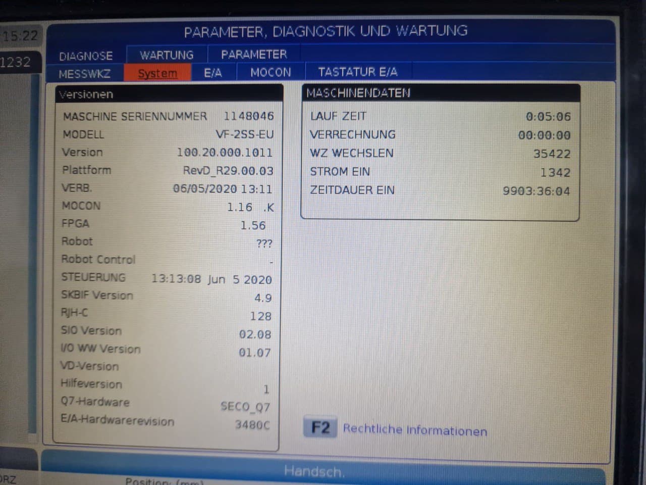 Вертикальный обрабатывающий центр с ЧПУ HAAS VF-2SS-ID17871