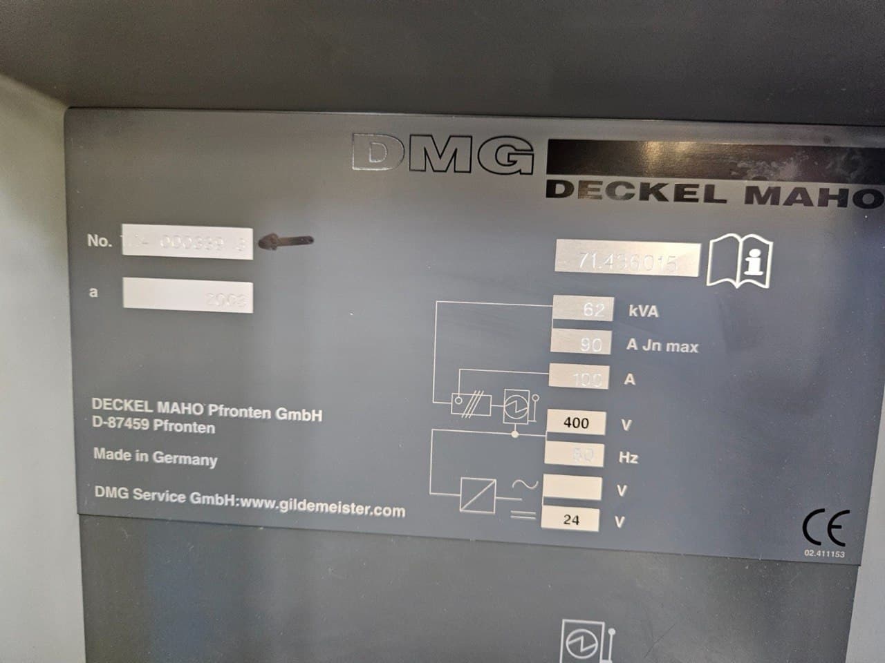 Вертикальний обробний центр з ЧПУ (з поворотною шпиндельною головою) DMG DMC 100T-ID17929