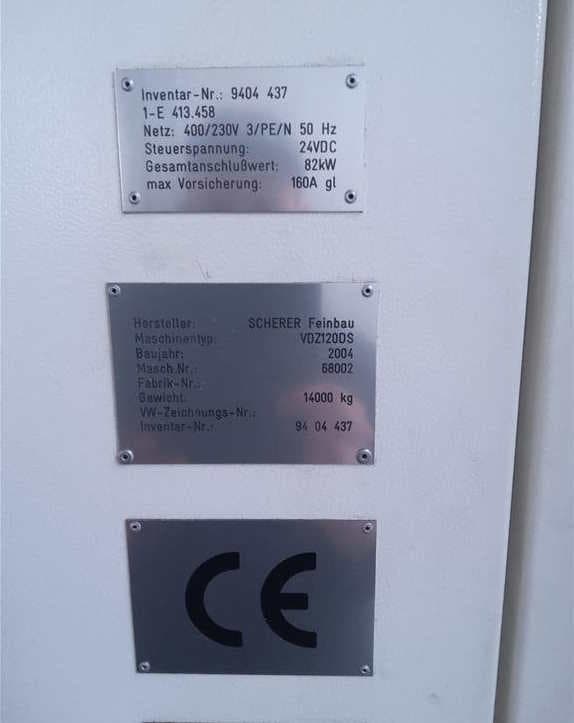 Вертикальный токарный станок с ЧПУ SCHERER FEINBAU VDZ 120 DS-ID17818