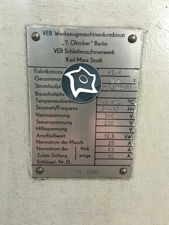Внешний круглошлифовальный станок WMW KARL-MARX-STADT SU 315 x 1000-ID16194