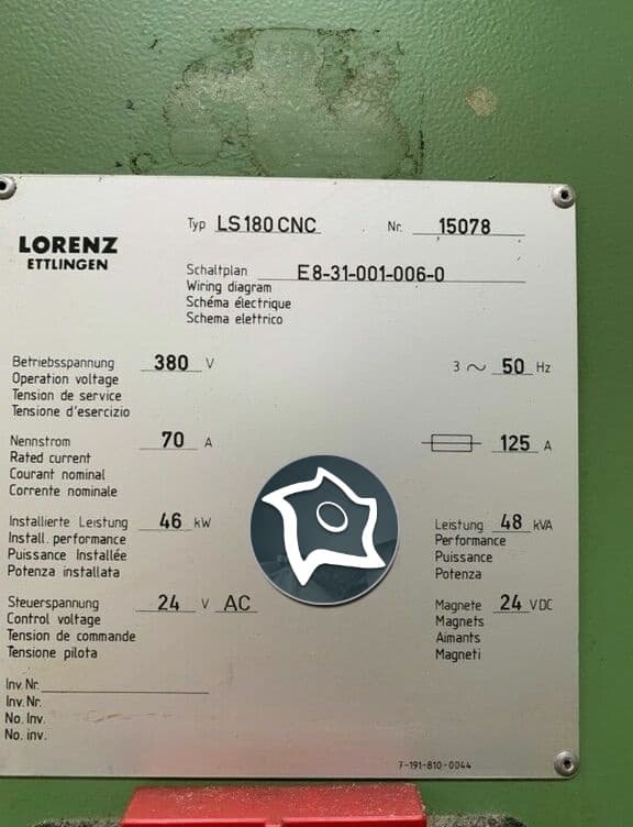 Зубодолбежный станок с ЧПУ LORENZ LS 180 MP-Tronic-ID15814