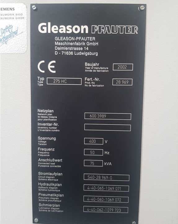 Зубофрезерный станок с ЧПУ GLEASON 275 HC-ID17660